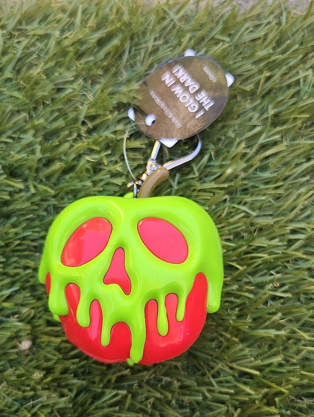 Disney Green & Red Drip Apple Keychain Bag Charm